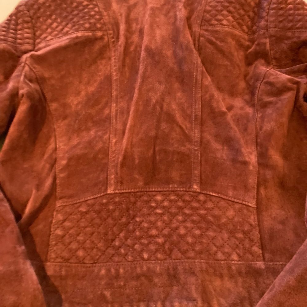 Express Genuine leather moto suede jacket M - Picture 8 of 15